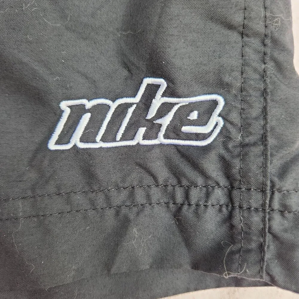 Vintage Nike Girls Small Black Woven Shorts Y2K 2001 Retro Deadstock NWT 463693